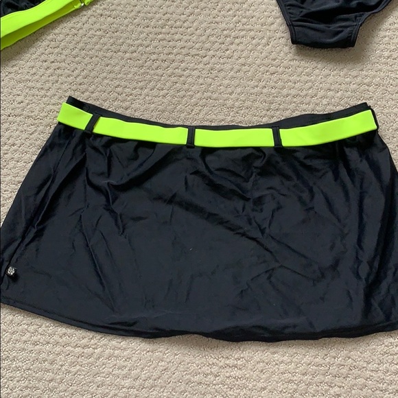 NEW La Vie En Rose 3 piece swimsuit black/green - Picture 10 of 12